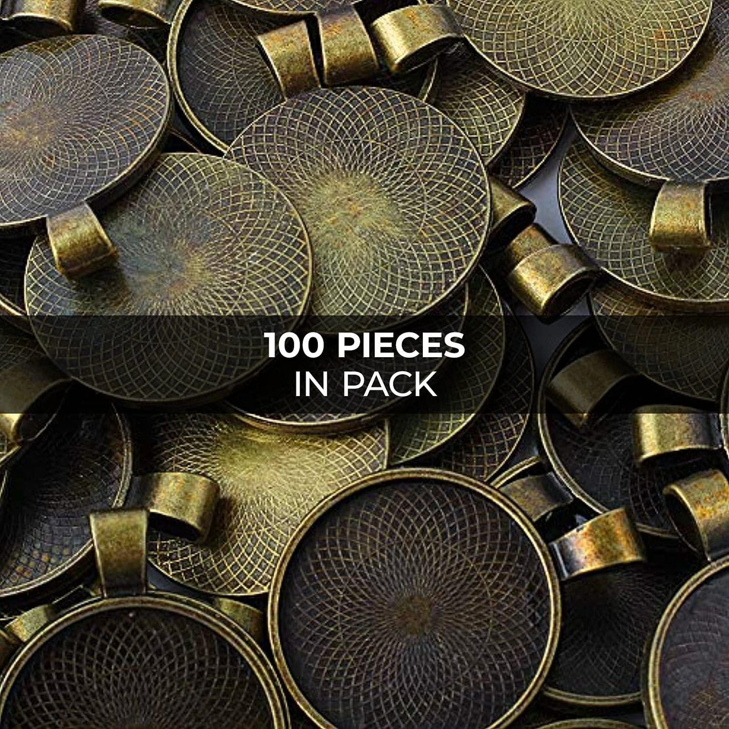100 PCS Pendants for Jewelry Making Pendant Trays | Cabochon Frames