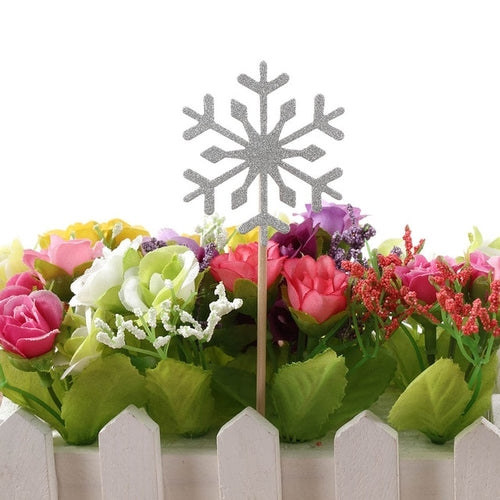 10pcs Fashion Colorful Craft Snowflake Cupcake