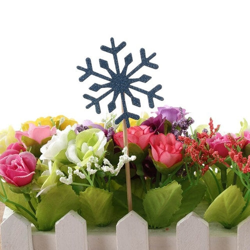 10pcs Fashion Colorful Craft Snowflake Cupcake