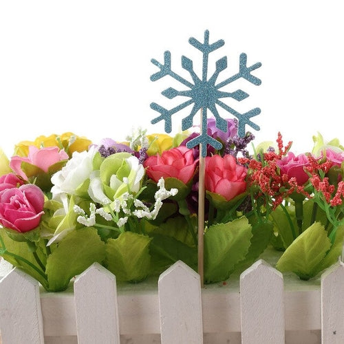 10pcs Fashion Colorful Craft Snowflake Cupcake