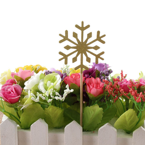 10pcs Fashion Colorful Craft Snowflake Cupcake