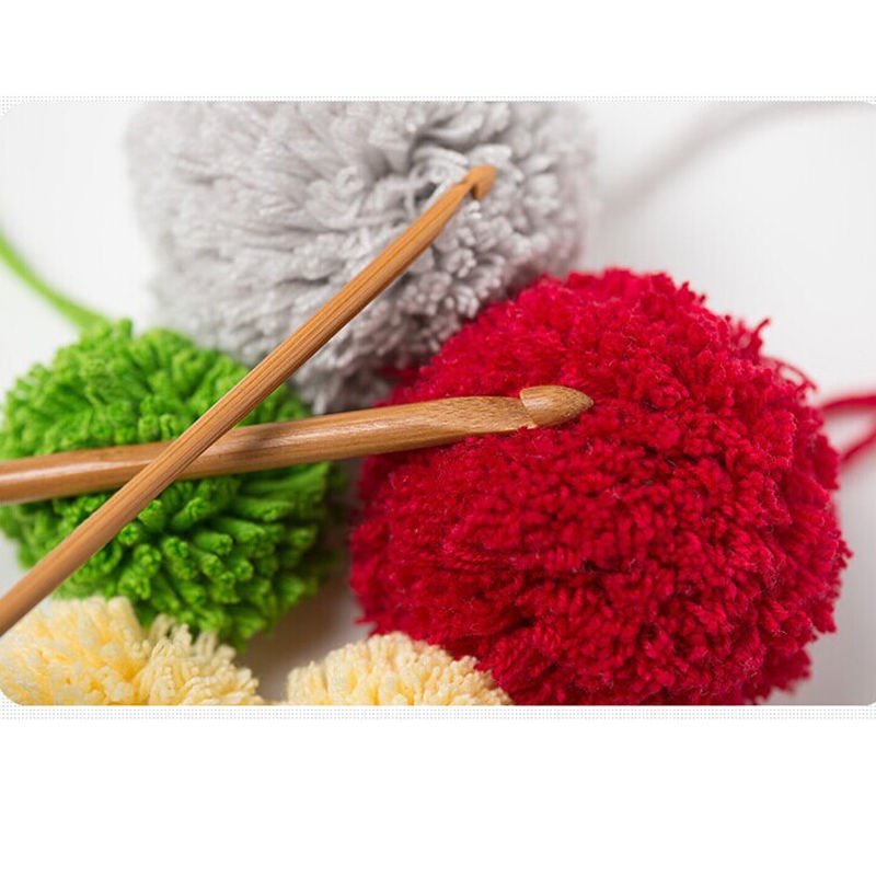 12pcs 6" Bamboo Handle Crochet Hook Knit Craft
