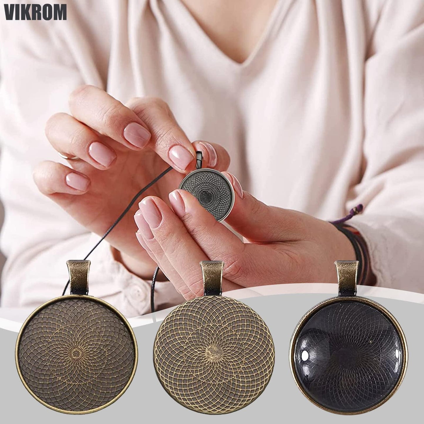 100 PCS Pendants for Jewelry Making Pendant Trays | Cabochon Frames