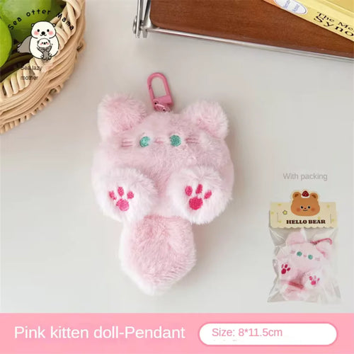 Cute Plush Cat Doll Pendant Girl Backpack Doll Pendant Couple Bag