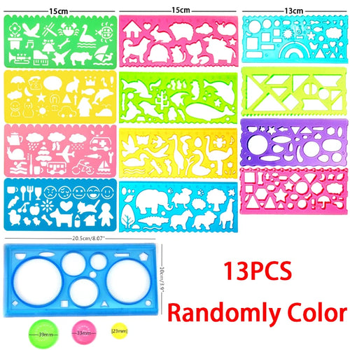 Geometry Spirograph Drawing Stencil Set Painting Template Ruler Art