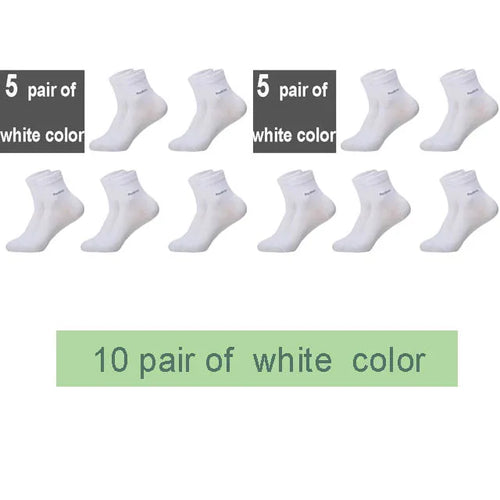 10Pairs/Lot Men Bamboo Socks Brand Comfortable Breathable Casual