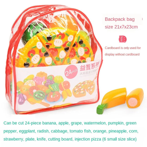 6/10/13/24Pcs Kitchen Fun Cutting Fruits and Vegetables Food Play