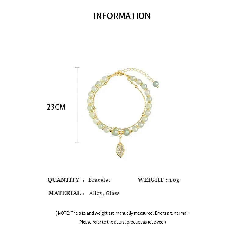 2026Chinese Style Green Jade Bracelet For Women Exquisite Gold Color