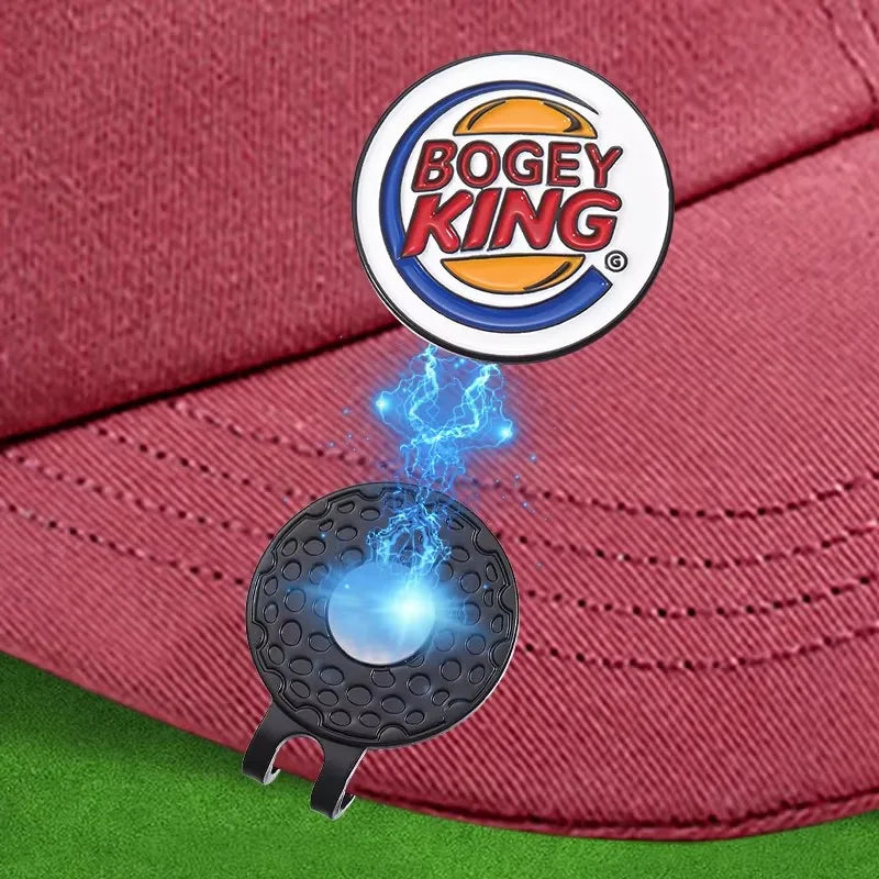 Bogey Ball King Creative Golf Hat Clips Magnetic Golf Ball Marker Cap