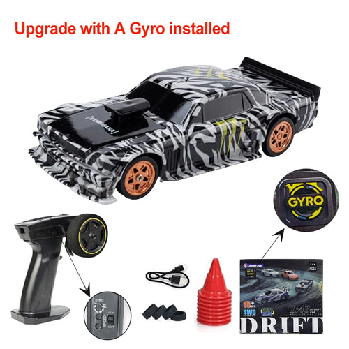 Upgraded Gyro 1/43 RC Drifting Car Racing RTR 4WD High Speed Radio