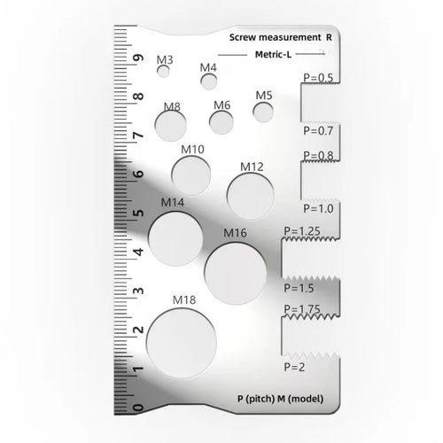 Thread Pitch Gauge Measurement Ruler High Accuracy Stainless steel for