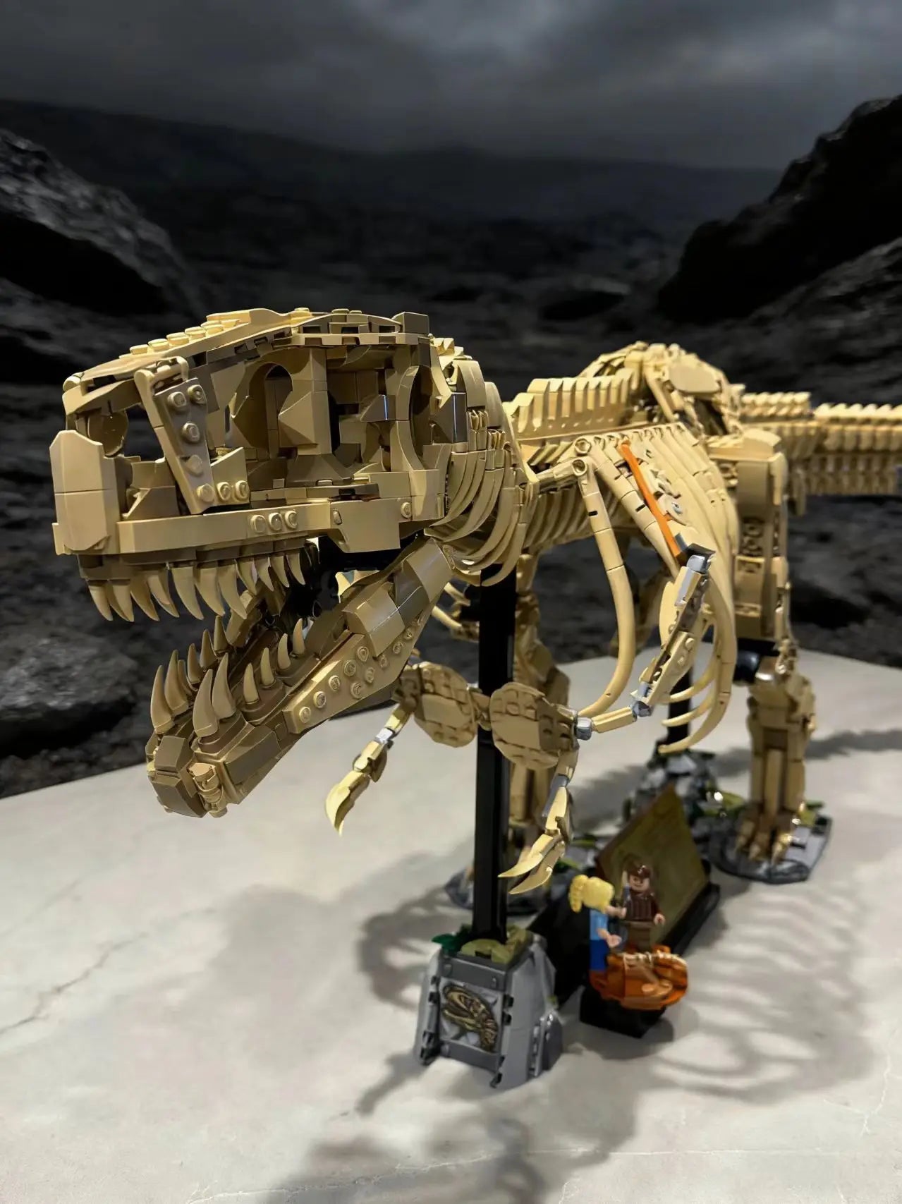 Creative series 3145pcs100cm dinosaur bone Tyrannosaurus fossil model