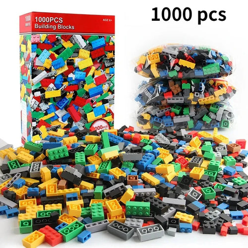 300/500/1000 DIY creative building blocks bulk set Urban Classic