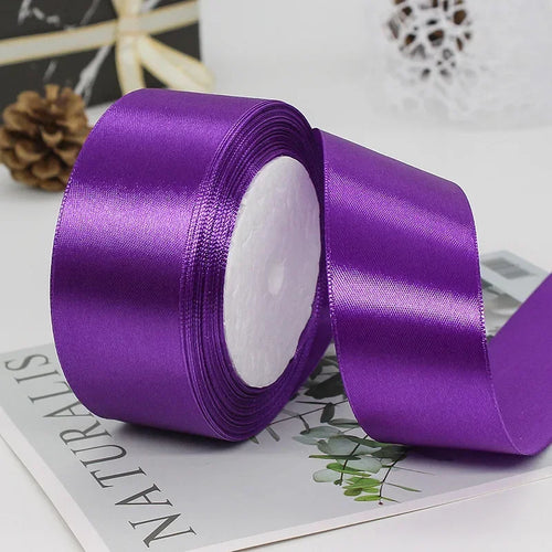 25yards/Roll 40mm Satin Ribbons Crafts Bow DIY Gift Wrap Wine Red