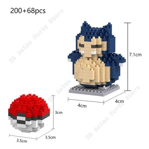 Pokemon Building Blocks Set Pikachu Bricks Block Assembling Micro