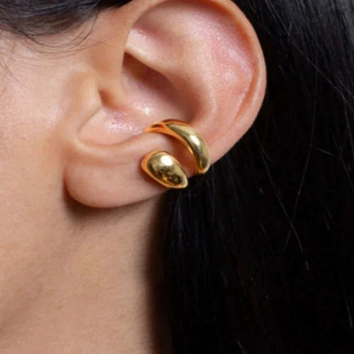 Fashion Women's Piercless Ear Clip Earring Classic Gold Color Trendy