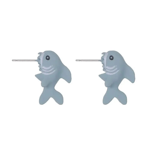 2pcs/1pair Animal Cartoon Stud Earring For Women Cute Dinosaur Little