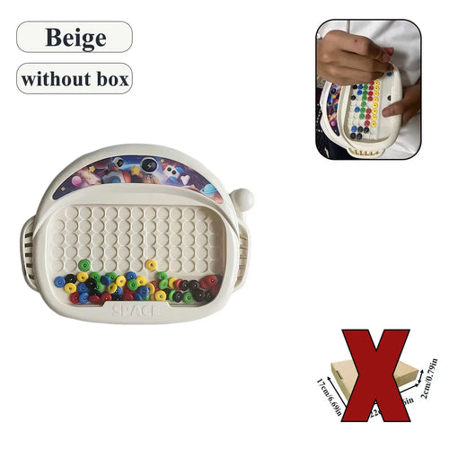 1 PCS Children's Magnetic Doodle Board with Pen & Beads Drawing Toy