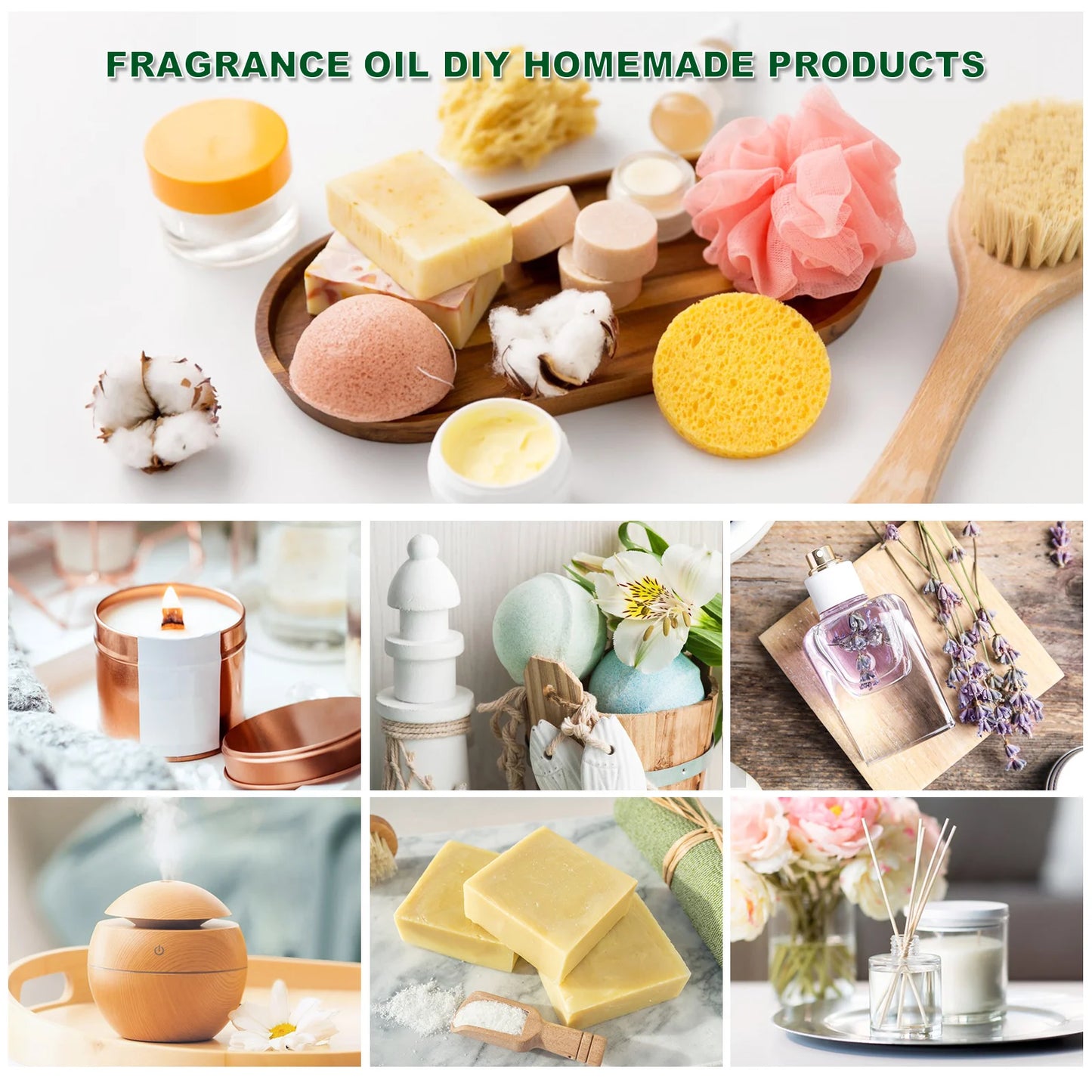 MAYJAM 35pcs/set Essential Oils For Diffuser DIY Making Scent Candle