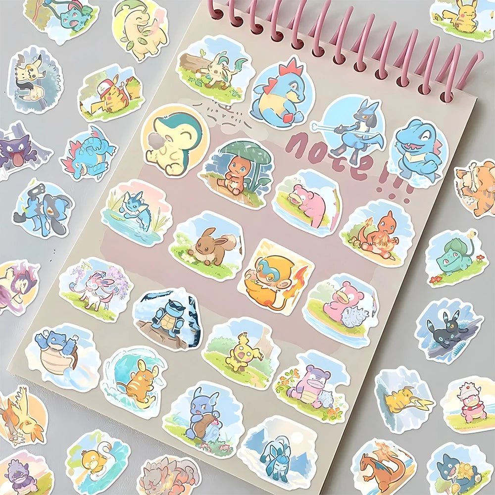 10/30/63pcs Cute Anime Pokemon Stickers Pikachu Cartoon Decals DIY
