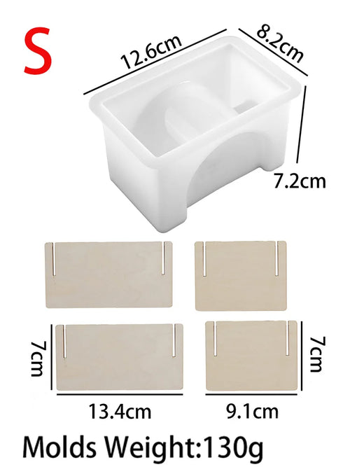 Cube Rectangular Hydroponic Vase Silicone Mold DIY Test Tube Water