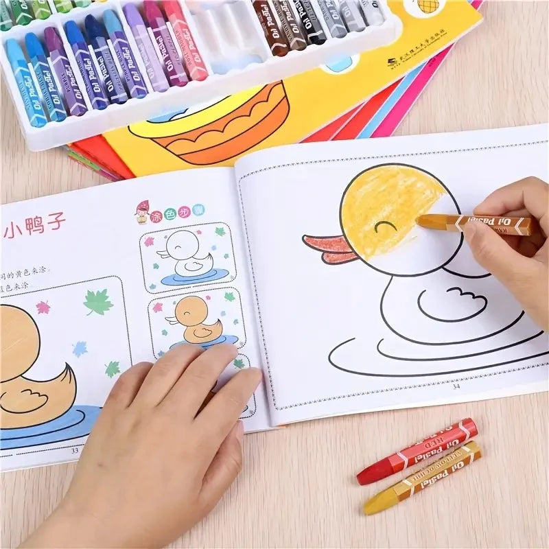 Step-by Step Painting Coloring Book Progressive Easy to Hard Levels