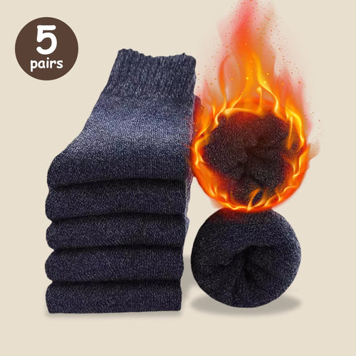 3/5 Pairs Of Thick Woolen Socks For Men, Autumn And Winter Stockings,