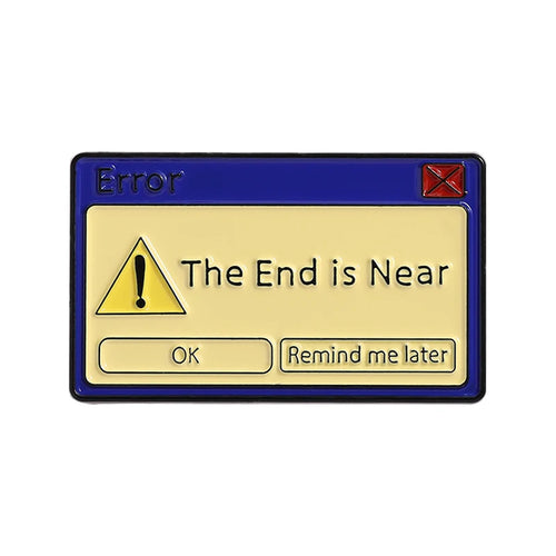 Computer Erro Message Enamel Pins Windows Xp Task Failed Successfully