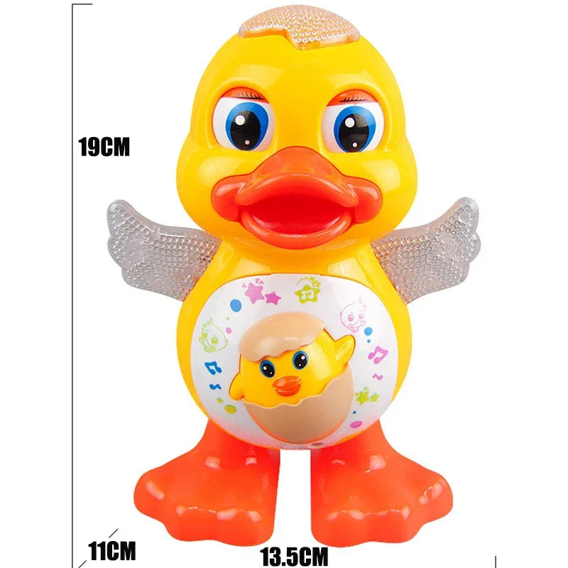 Electronic Toys Dancing Duck Funny Blink Eyes Flashing Light Shake The
