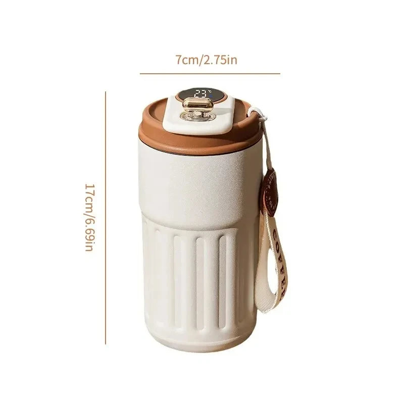 Stainless Steel Insulated Cup Display Temperature Coffee Cup