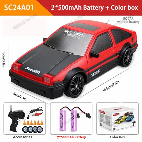 4WD RC Drift Car 2.4GHz 4x4 Racing RTR Radio Truck LED Lights Stunt