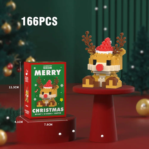 Christmas Building Block Santa Claus Snowman Elk Tree Micro Brick