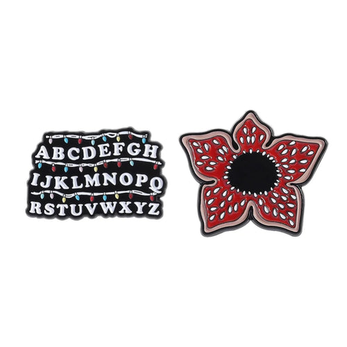 Sci-fi Horror Movies Brooch Enamel Pins Red Cannibal Flowers 26