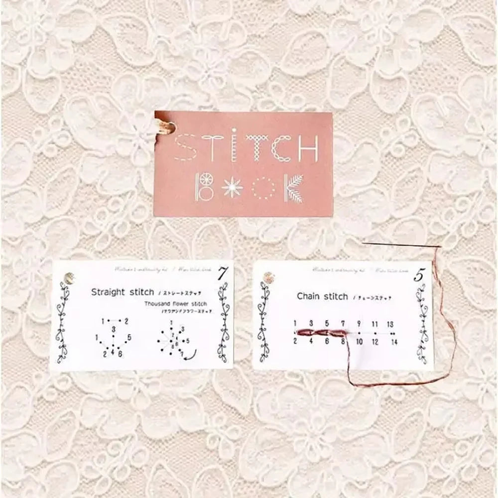 1pc Mini Sewing Card Set Mini Sewing Book Sewing Embroidery Stitch