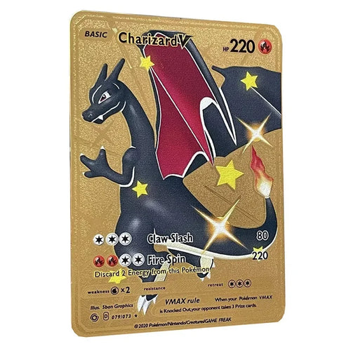 Pokemon Metal Card 10000 Points Arceus Charizard Super Card Golden