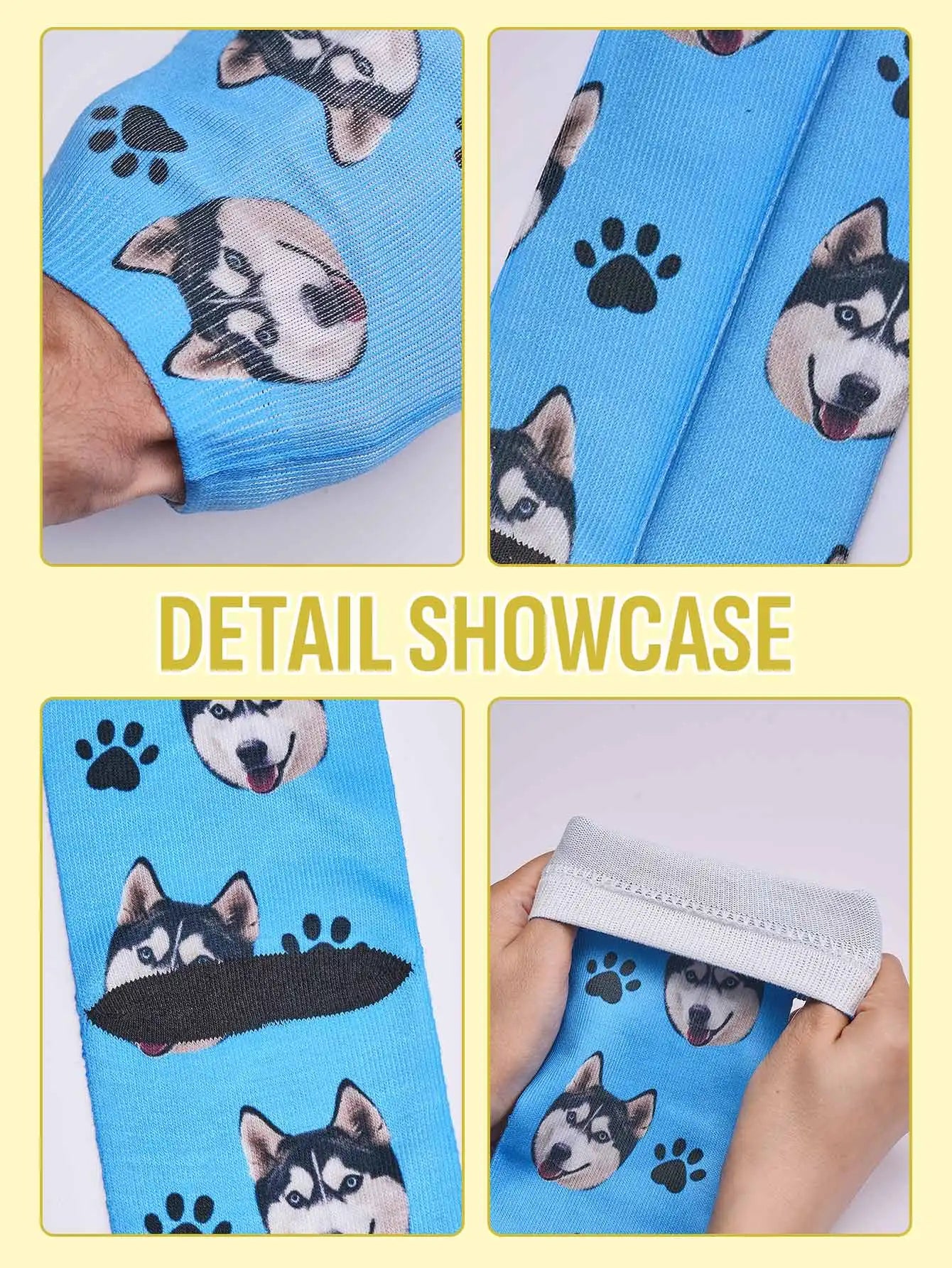 Custom Face Socks Personalized Photo Socks Customizable Funny Socks