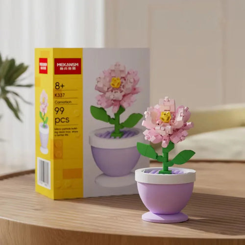 Educational Building Block Flower Bouquet Pot Plant Toy, Small Part