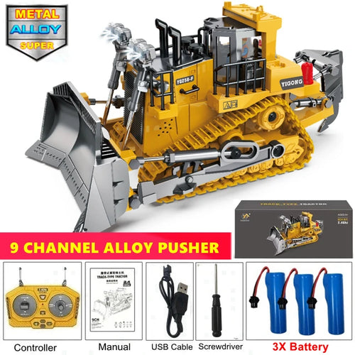 4WD Remote Control Excavator 4x4 Alloy Dump Truck Bulldozer Radio