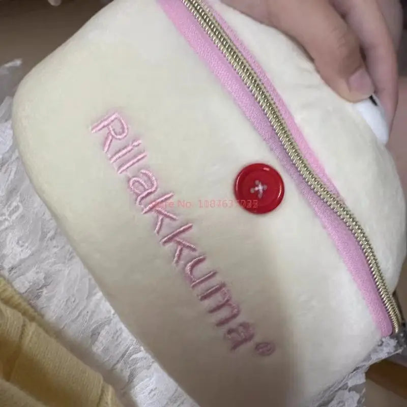 Kawaii Rilakkuma Bear Elliptical Stereoscopic Pencil Bag Portable