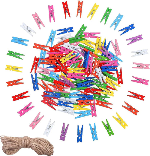 10/20/50 mini wood clothespins, 1-inch small craft wood clips, free