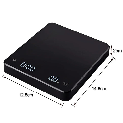 1Set Electronic Coffee Scale with Silicone Pad Digital Coffee Scale