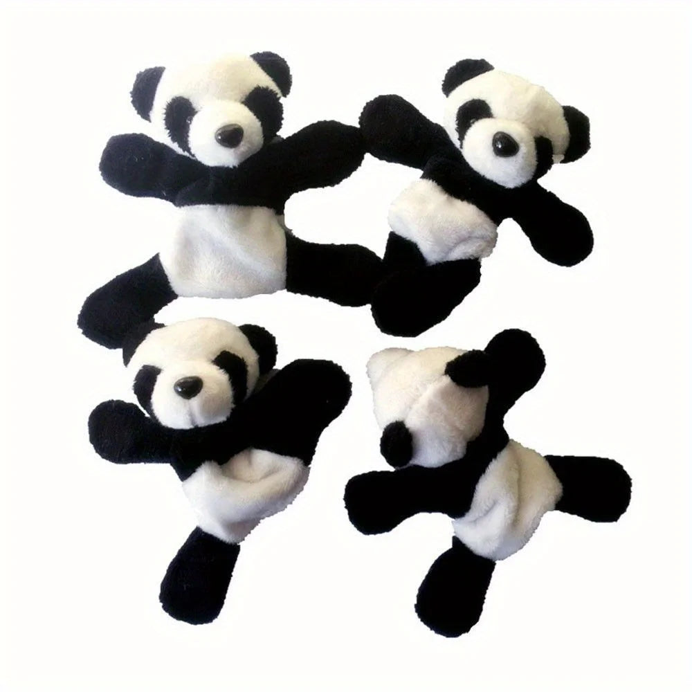 Cute Soft Plush Panda Magnet - Oval Fabric Whiteboard & Fridge Decor,