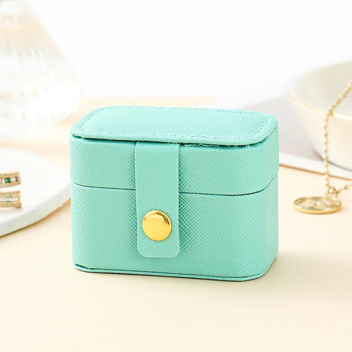 Mini Portable Small Jewelry Storage Bag Travel Simple Leather Ring