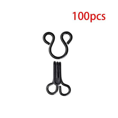 100 Sets Sewing Hook and Eye Latch 11.5-17mm Large Hooks and Eyes