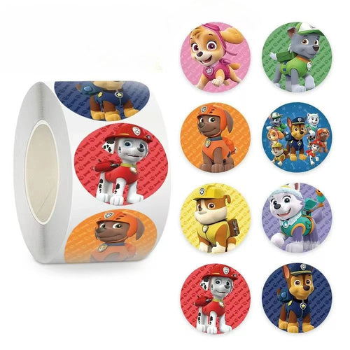 New 500PCS Paw Patrol Children's Cartoon Stickers Cute Kids Stationery