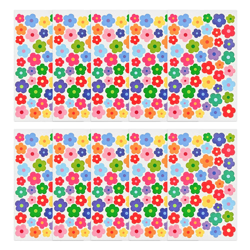 Colorful Star Flower Heart Dot Stickers Self Adhesive for Scrapbooking