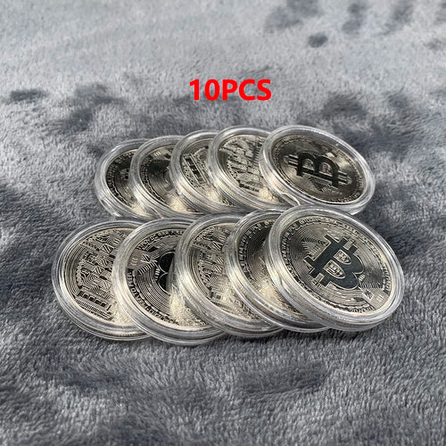 Gold Plated Bitcoin Coin Collectible Art Collection Gift Physical