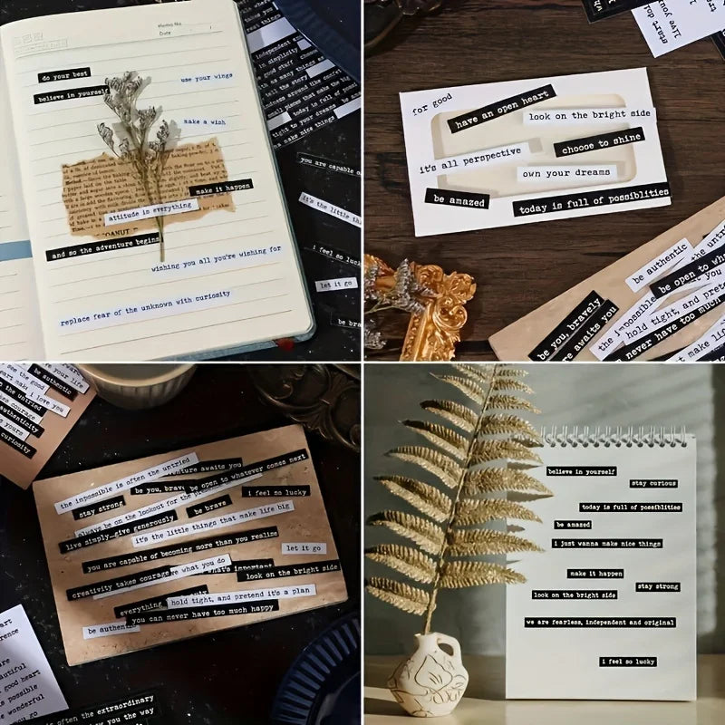 406pcs Inspirational Quote Stickers Positive for Scrapbook, Journal,