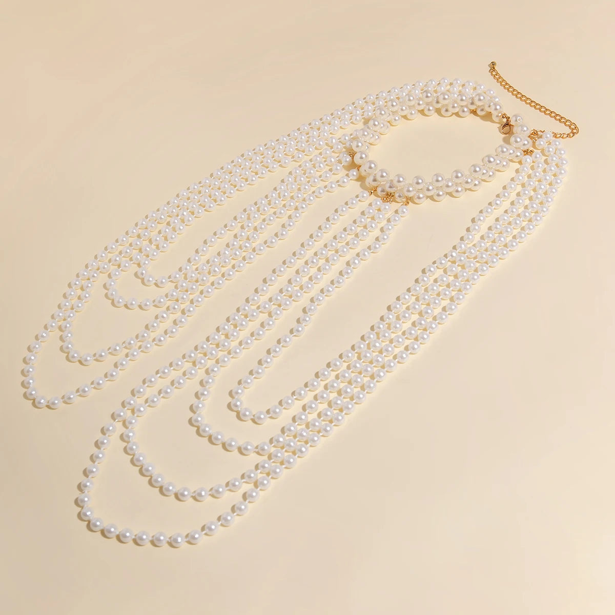 Ingemark New in 2024 Bridal Tassel Imitation Pearl Shoulder Chain