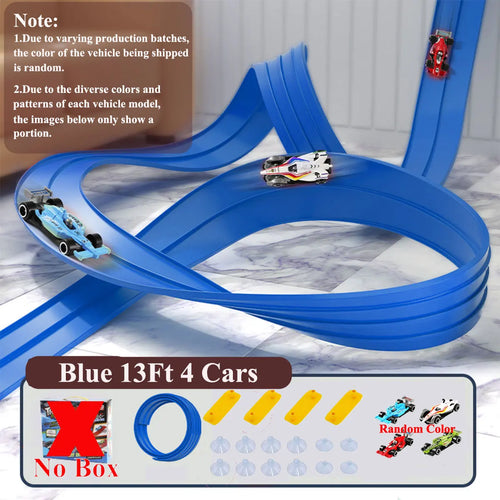 Flexible Race Track Children Toys DIY Double-track Racing Car Ramp
